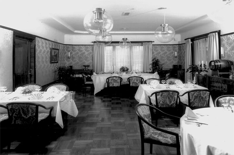 De eetzaal in 1988